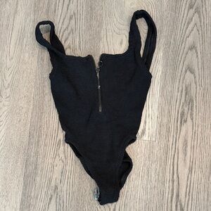 Hunza G Black One Piece Swimsuit